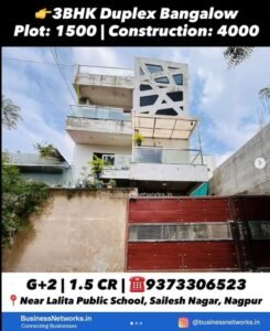 3BHK Duplex Bungalow for Sale in Sailesh Nagar Nagpur