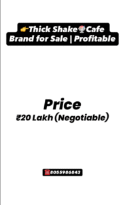 Profitable Thick Shake Café for Sale in Nagpur – 11 Years Old Brand