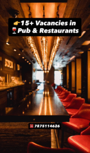 pub and restaurant staff required in Nagpur