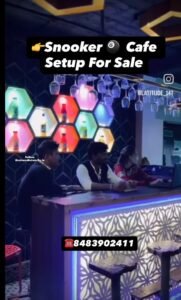 Fully Furnished Snooker And Cafe Setup for Sale with Kitchen and Furniture