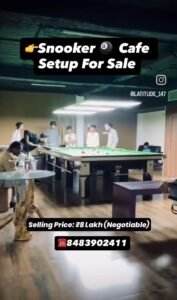 Snooker And Cafe Setup for Sale in Nagpur – Fully Furnished