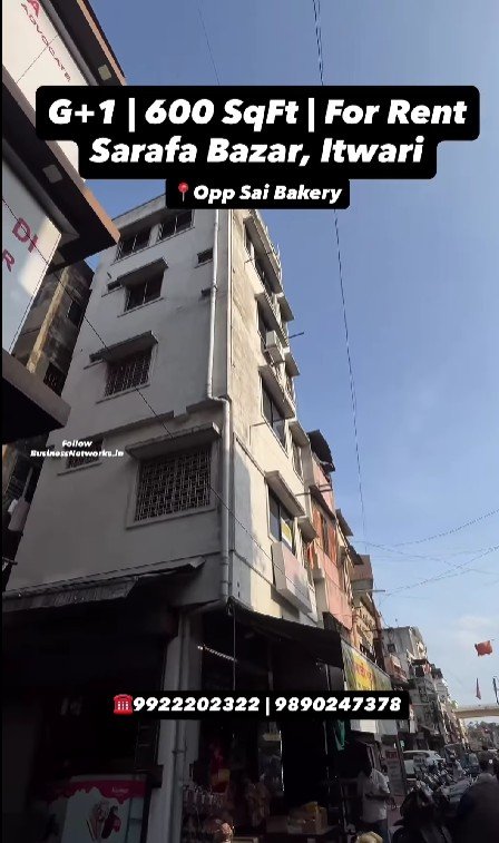Shop for Rent Sarafa Bazar Itwari Nagpur – Affordable 600 SqFt Corner Unit