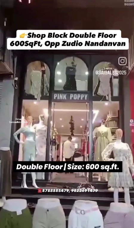 Shop for Sale in Nandanvan Nagpur | 600 SqFt Opp Zudio