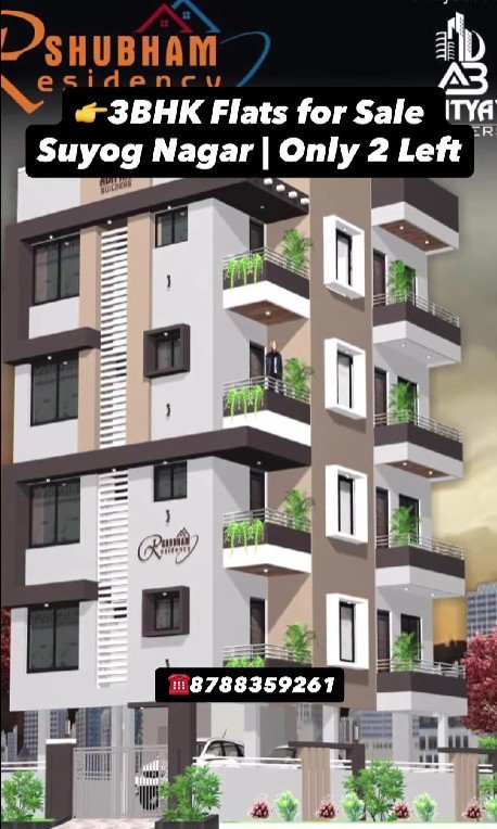 3 BHK Flat for Sale in Suyog Nagar Nagpur | Shubham Residency