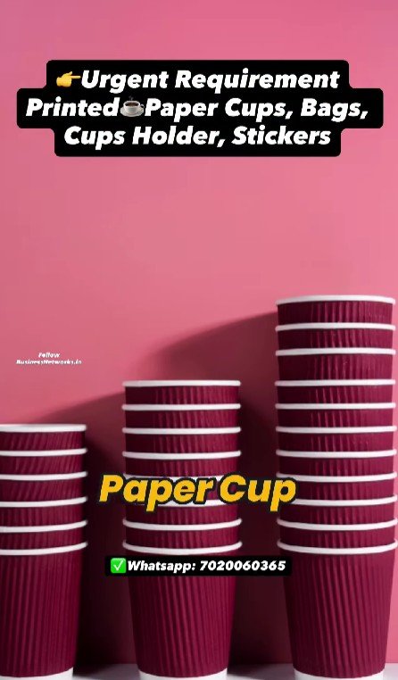 Urgent Paper Coffee Cups | Printed Cups, Bags & Stickers Supplier