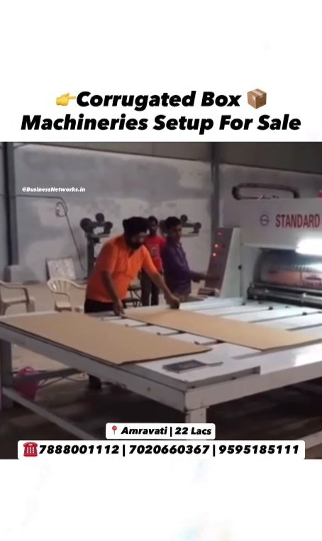 Box Factory Machinery for Sale in Amravati – ₹22 Lacs | Complete Setup