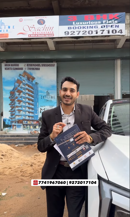 3 BHK Flats for Sale in Wardhaman Nagar Nagpur – Skyline Tower